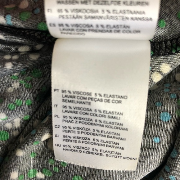 3$25 H&M wrap dot print dress size 4 3/4 sleeve - Picture 6 of 6